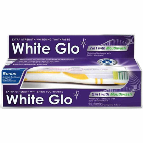 Buy WHITE GLO 2 IN 1 T/P WITH MOUTHWASH 100ML Online - Kulud Pharmacy