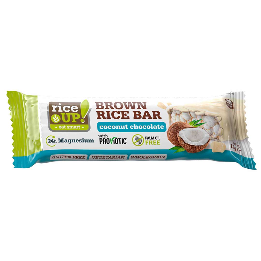 Rice Up Brown Rice Bar Coconut Chocolate 18G | Healthy Snack Rice Up Brown Rice Bar Coconut Chocolate 18G | Healthy Snack