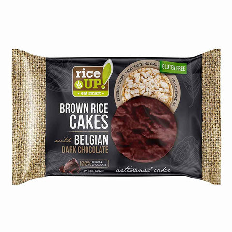 Rice Up Brown Rice Cakes Belgian Dark Chocolate 30G