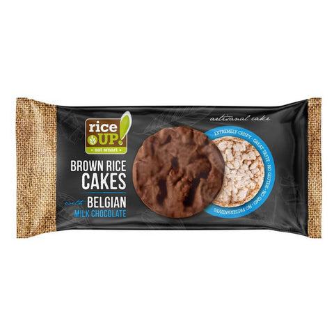 Rice Up Brown Rice Cakes Belgian Milk Chocolate 90G