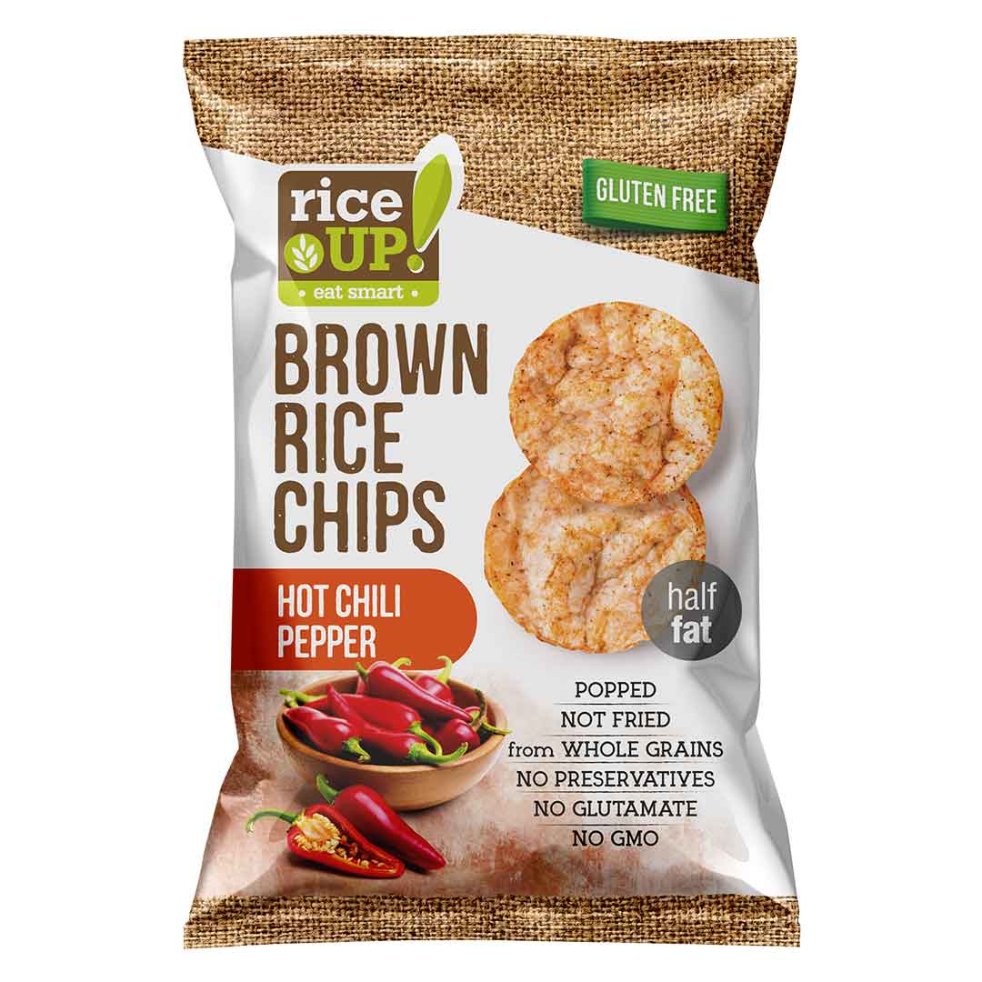 Rice Up Brown Rice Chips Hot Chilli Pepper 60G | Rice Chips Rice Up Brown Rice Chips Hot Chilli Pepper 60G | Rice Chips