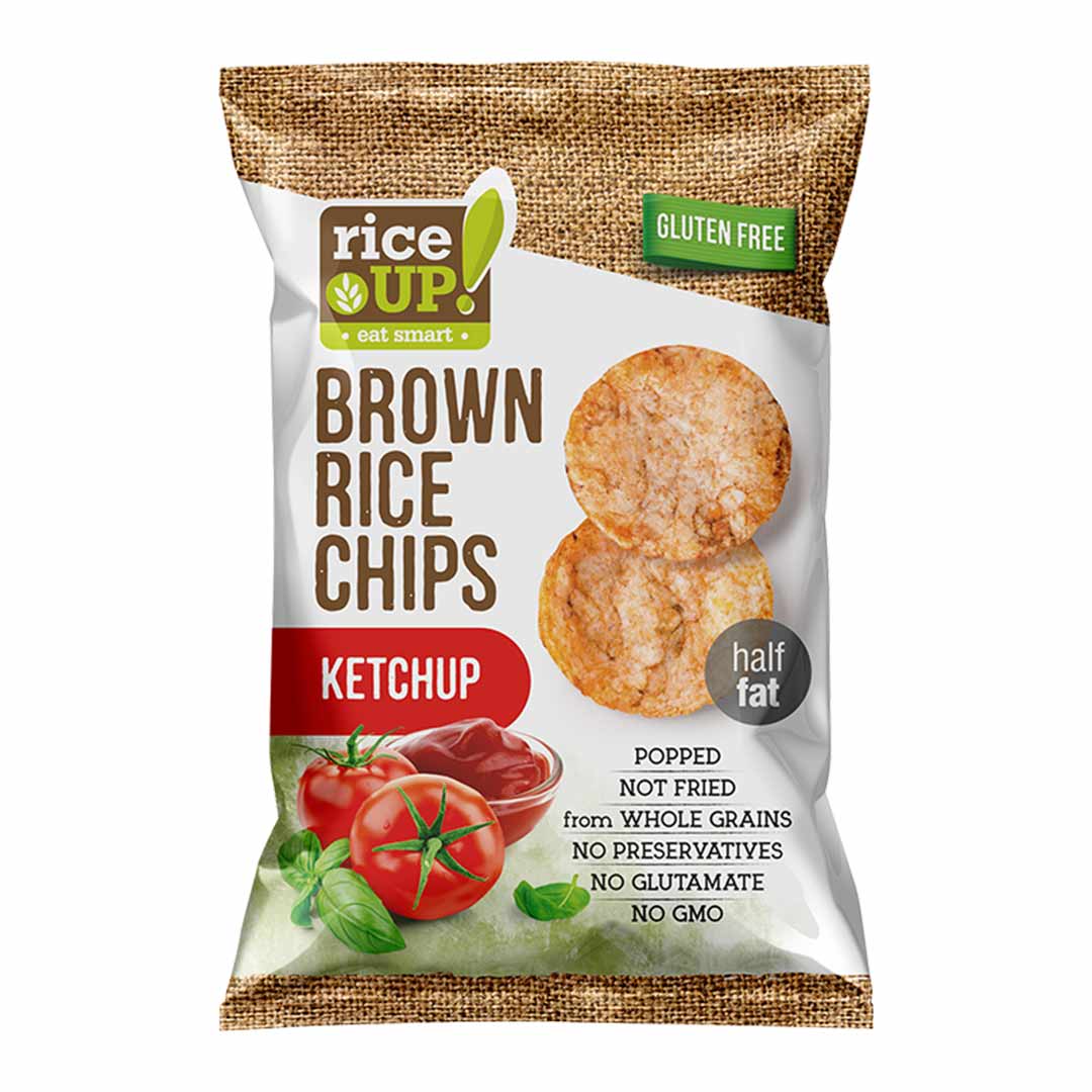 Rice Up Brown Rice Chips Ketchup 60G | Rice Chips Rice Up Brown Rice Chips Ketchup 60G | Rice Chips
