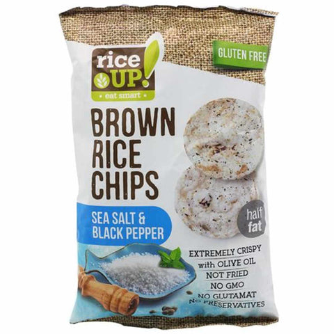 Rice Up Brown Rice Chips Sea Salt & Black Pepper 6Og