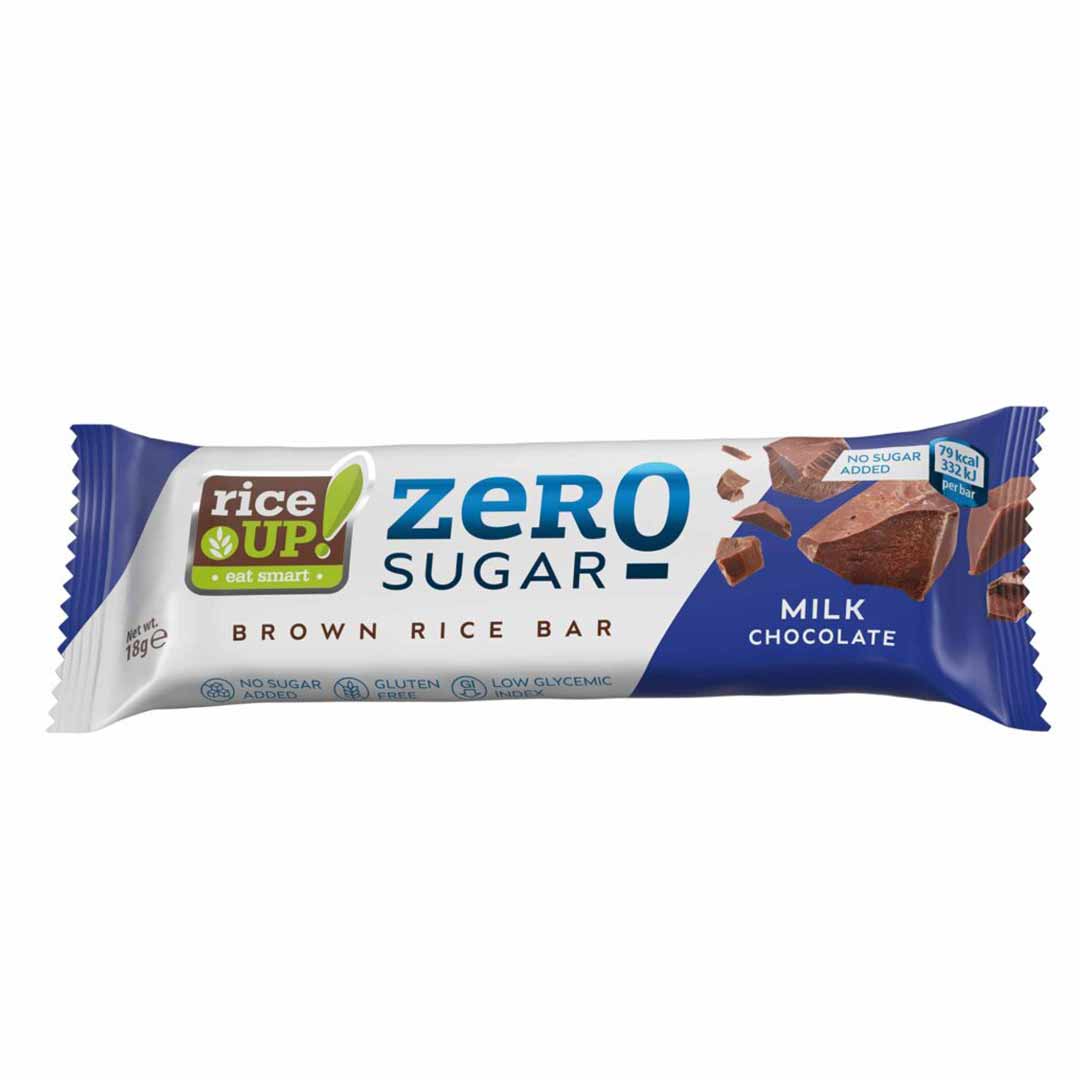Rice Up Zero Sugar Brown Rice Bar Milk Chocolate 18G | Healthy Snack Rice Up Zero Sugar Brown Rice Bar Milk Chocolate 18G | Healthy Snack