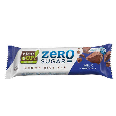 Rice Up Zero Sugar Brown Rice Bar Milk Chocolate 18G