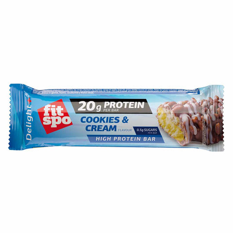 Fitspo Delight High Protein Bar Cookies And Cream 60G