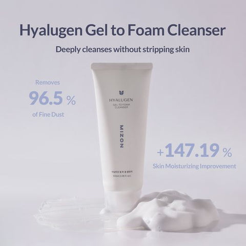 Mizon Hyalugen Gel to Foam Cleanser 100ml