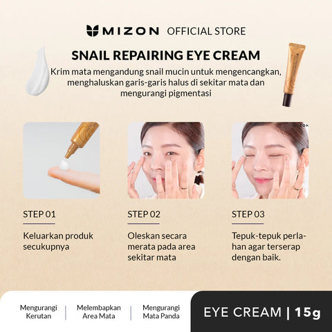 Mizon Snail Repair Eye Cream [Tube] 15ml