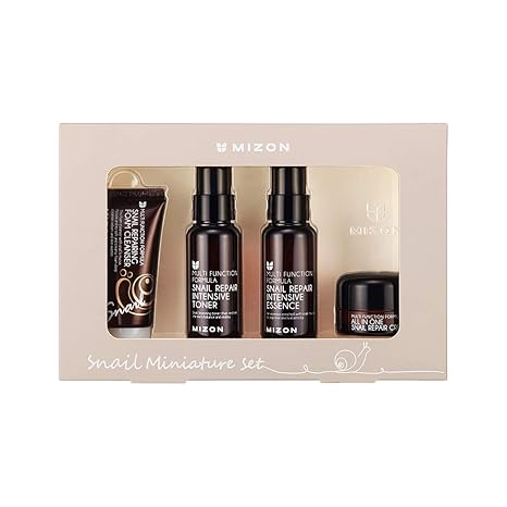 Mizon Snail Miniature Set of 4 [Foam Cleanser, Toner, Essence, Cream]