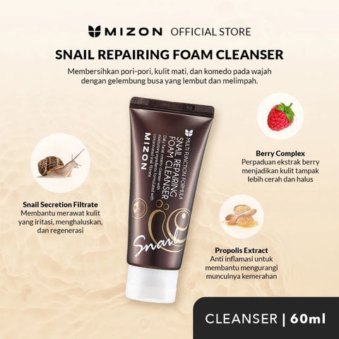 Mizon Snail Repairing Foam Cleanser 60ml