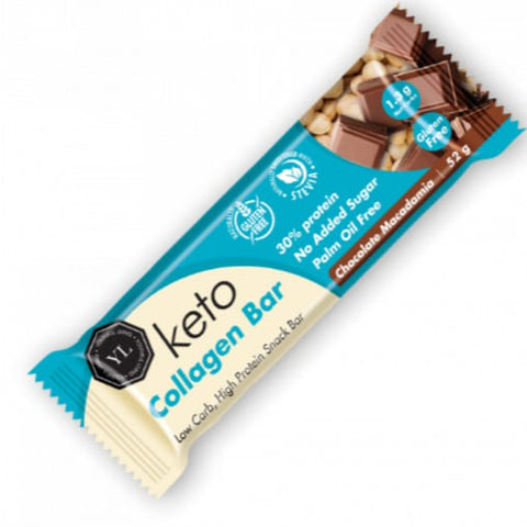 Youthful Living Keto Collagen Bar Choco Macadamia 52G