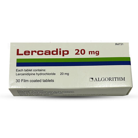 Lercadip 20 Mg Tab 30’S