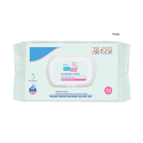 Sebamed Baby Cleansing Wipes - Gentle Mildness W / Aloe Vera 72 Pcs