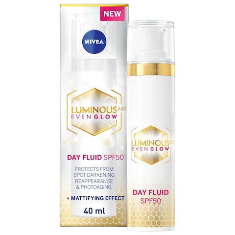 كريم نهاري نيفيا للوجه لومينوس 630 مع حماية SPF50 - 40 مل | العناية بالبشرة من الشمس كريم نهاري نيفيا للوجه لومينوس 630 مع حماية SPF50 - 40 مل | العناية بالبشرة من الشمس