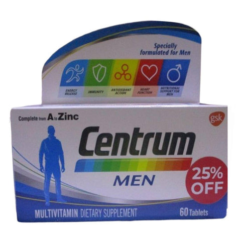 Centrum Men Multivitamine Tab 60's 25% Off