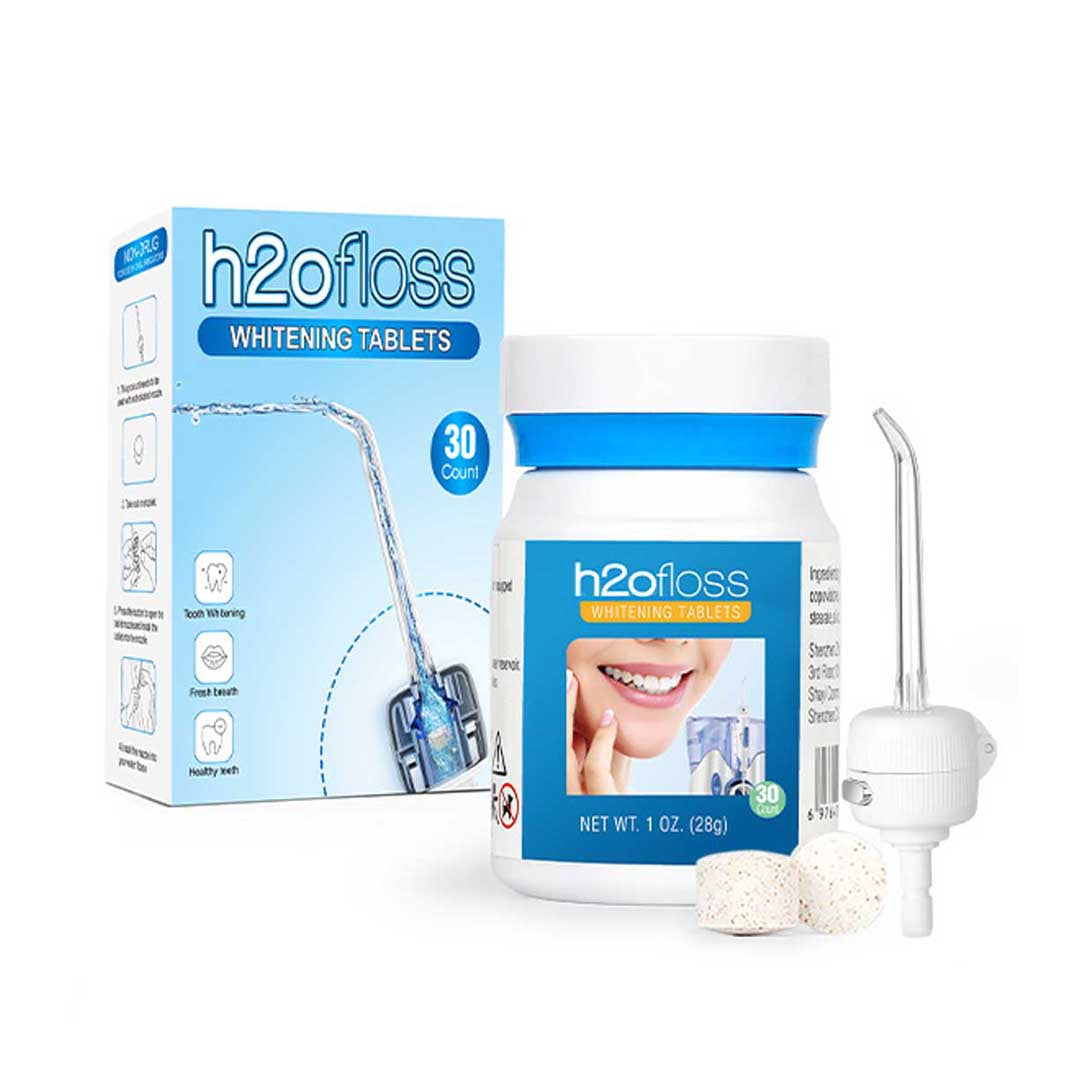 H2O Floss Whitening Tablet + Nozzle | Electric Tooth Brush & Waterjet H2O Floss Whitening Tablet + Nozzle | Electric Tooth Brush & Waterjet
