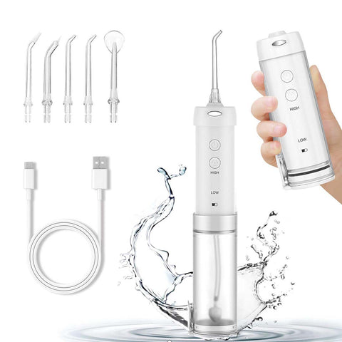 H2O floss Water Flosser Cordless Mini HF 10 Mini White