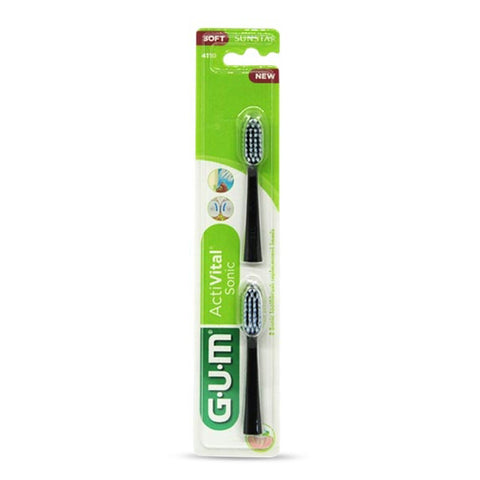 BUTLER GUM Activital Sonic Daily Battery Toothbrush Refills 2's Compact Soft (4110)