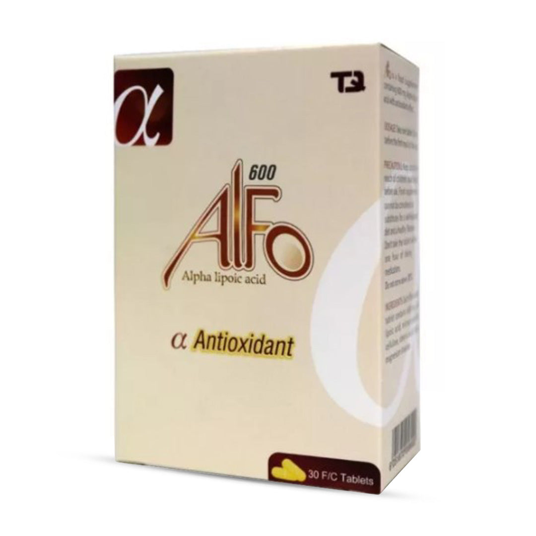 Alfo Alpha Lipoic Acid 600mg Tablets, Pack of 30 | Diabetic Support Alfo Alpha Lipoic Acid 600mg Tablets, Pack of 30 | Diabetic Support