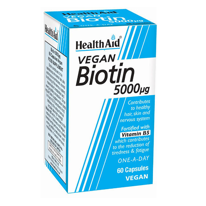 Health Aid Biotin 5000 Mg Cap 60'S | Biotin Health Aid Biotin 5000 Mg Cap 60'S | Biotin