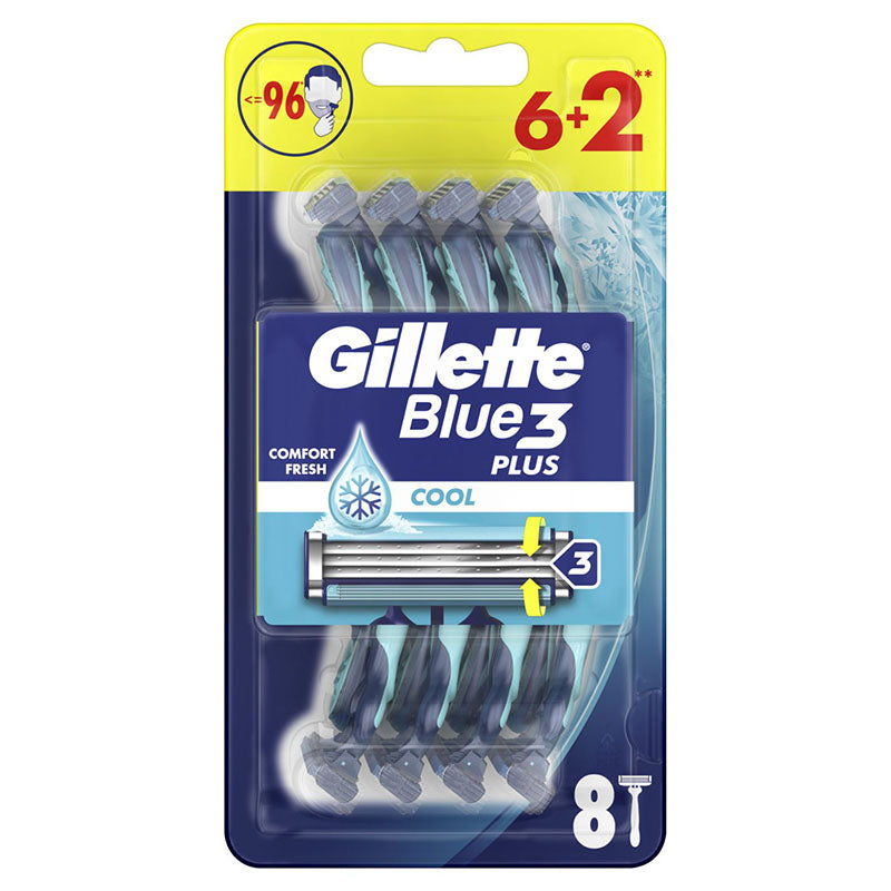 Gillette Fp Blue 3 Plus Cool Comfort Fresh Razor 6+2 | Shaving Gillette Fp Blue 3 Plus Cool Comfort Fresh Razor 6+2 | Shaving