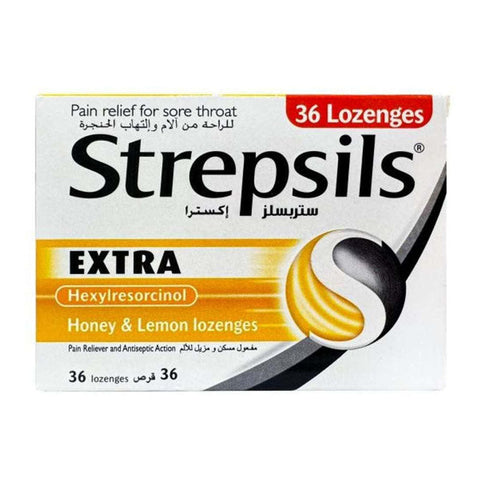 Strepsils Extra Honey & Lemon lozenges 36'S