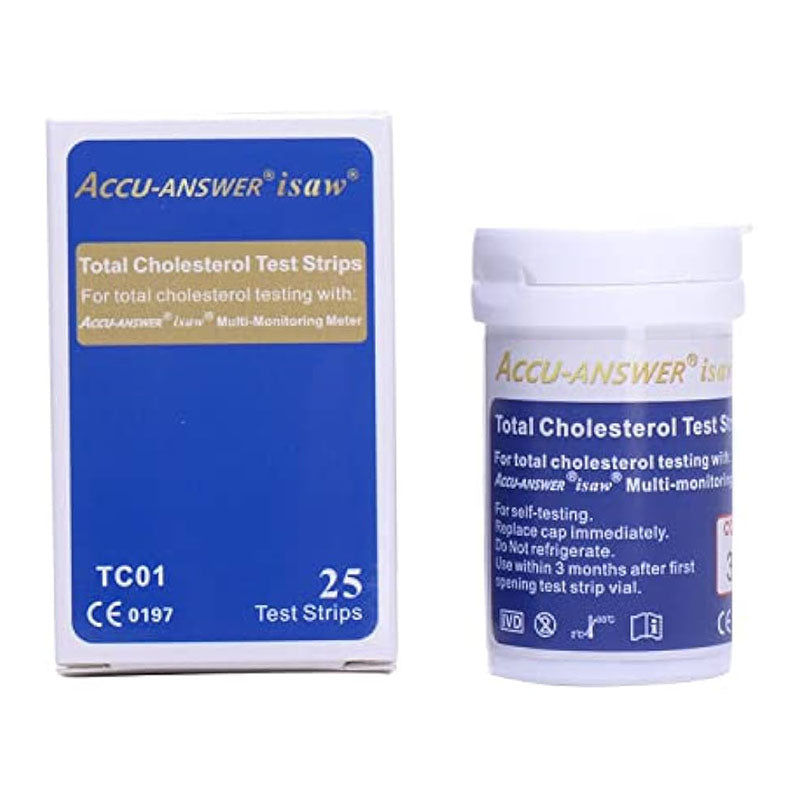 ACCU-ANSWER Total Cholesterol Test Strips 25'S | Cholesterol Test Strips ACCU-ANSWER Total Cholesterol Test Strips 25'S | Cholesterol Test Strips