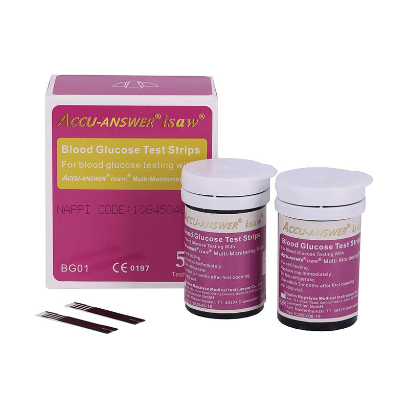ACCU-ANSWER Blood Glucose Test Strips 50'S | Blood Sugar Kits
