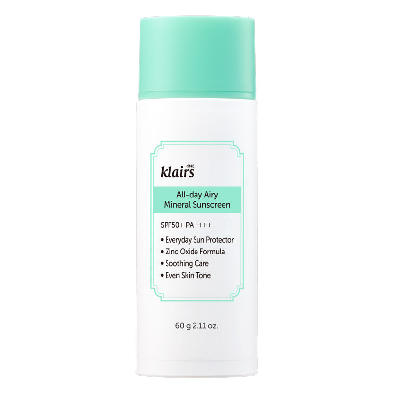 Klairs All-day Airy Mineral Sunscreen SPF50+ PA++++ 60g | Sunscreens Klairs All-day Airy Mineral Sunscreen SPF50+ PA++++ 60g | Sunscreens