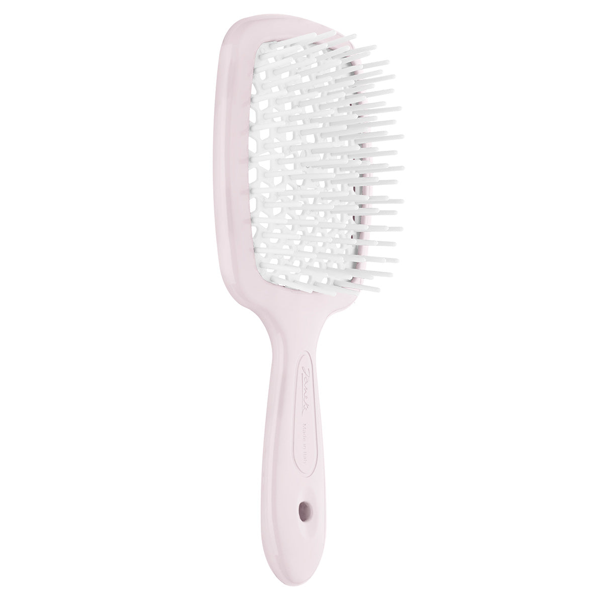 Janeke Small Superbrush Pink White | Hair Accessories