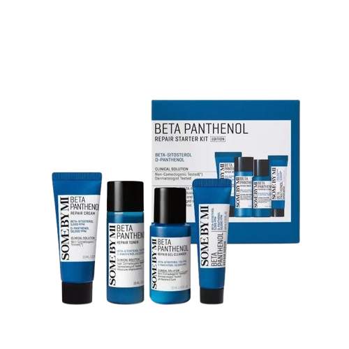 Some By Mi Beta Panthenol Repair Starter Kit (Gel Cleanser 30ml, Toner 30ml, Serum 10ml, Cream 20ml) | Sensitive Skin Some By Mi Beta Panthenol Repair Starter Kit (Gel Cleanser 30ml, Toner 30ml, Serum 10ml, Cream 20ml) | Sensitive Skin