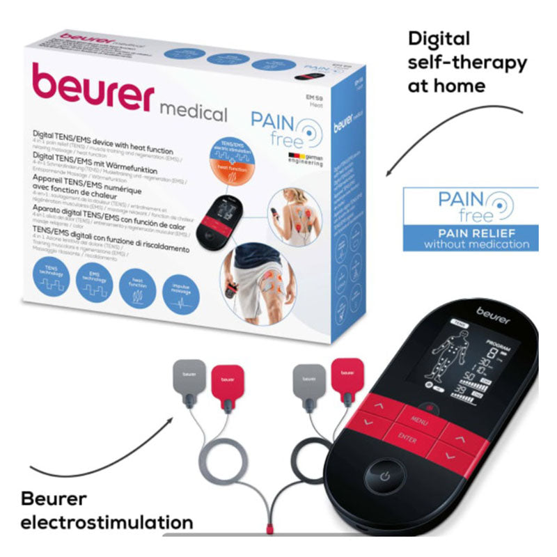 جهاز بيورر EM 59 الرقمي بالحرارة للعلاج الكهربائي والتحفيز العضلي | Electronic Nerve Stimulator جهاز بيورر EM 59 الرقمي بالحرارة للعلاج الكهربائي والتحفيز العضلي | Electronic Nerve Stimulator
