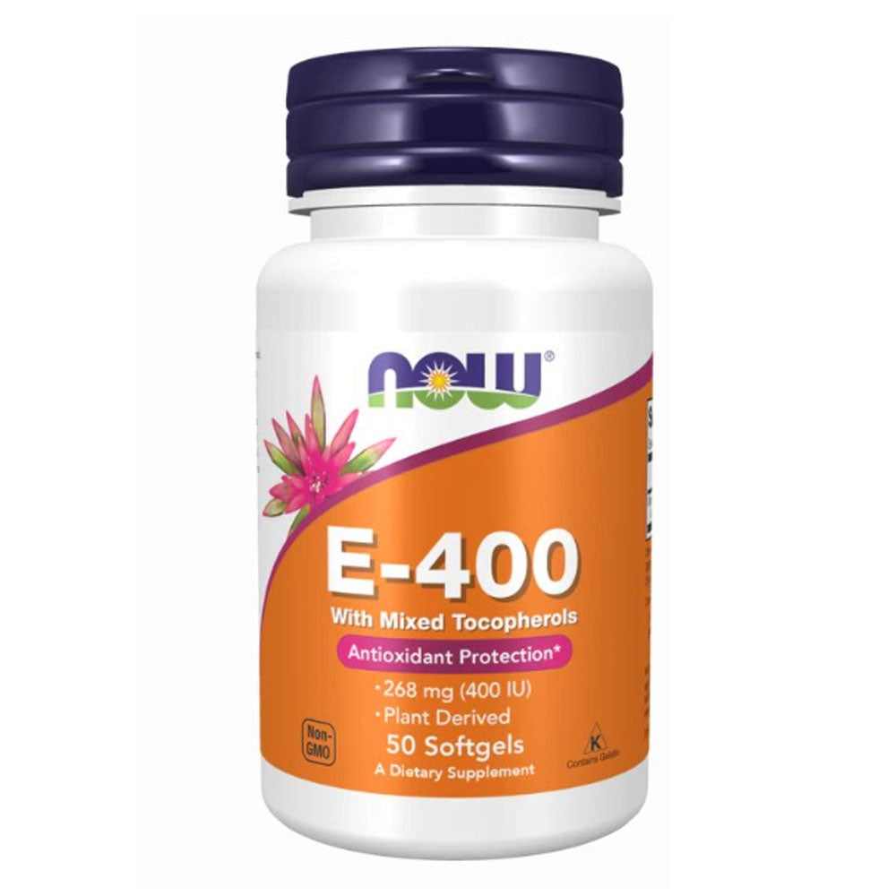 NOW E-400 IU Softegels 50'S | Vitamin E NOW E-400 IU Softegels 50'S | Vitamin E
