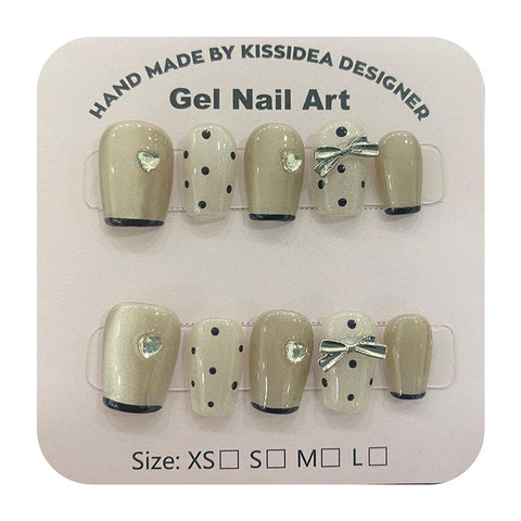 كيس آيديا أظافر جل بولكا دوت أسود