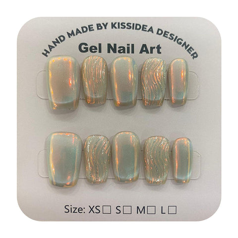 كيس آيديا أظافر جل تأثير المرآة