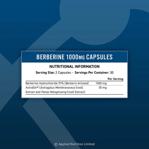 Applied Nutrition Berberine 1000mg Cap 60's