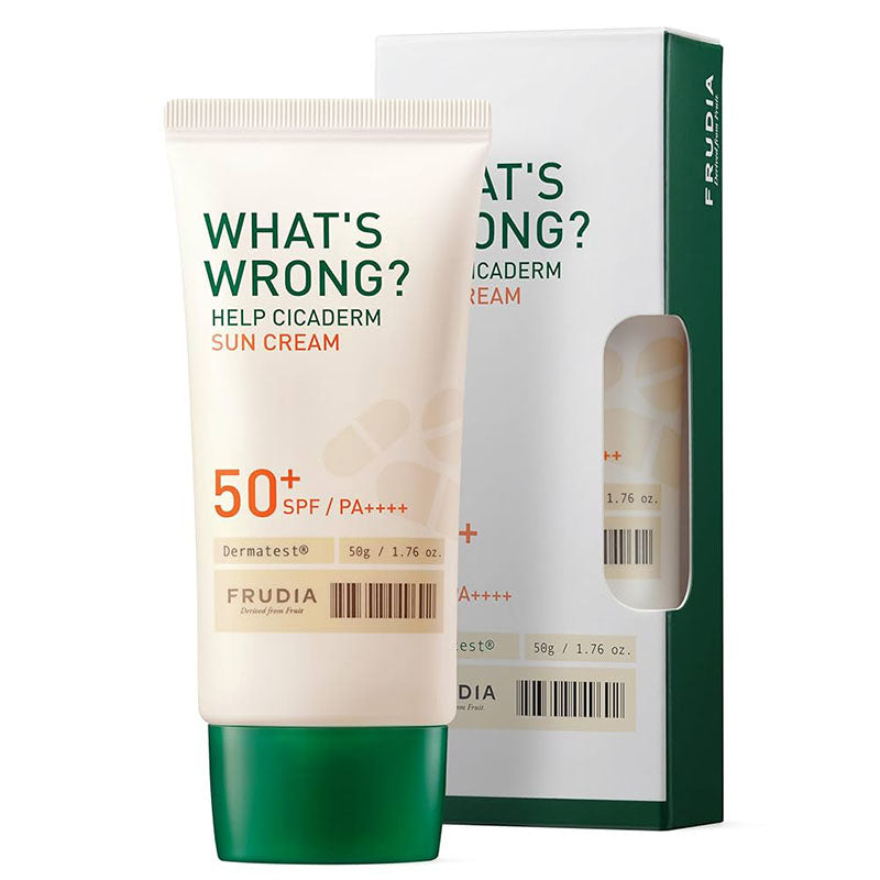 Frudia What's Wrong Help Cicaderm Sun Cream SPF50+ PA++++ High Protection 50g | Sunscreens