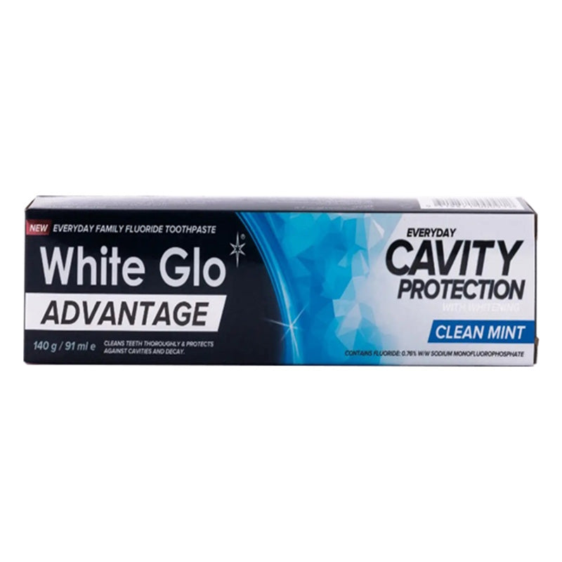 White Glo Advantage Clean Mint Whitening Toothpaste 140G/91ML | Toothpastes White Glo Advantage Clean Mint Whitening Toothpaste 140G/91ML | Toothpastes