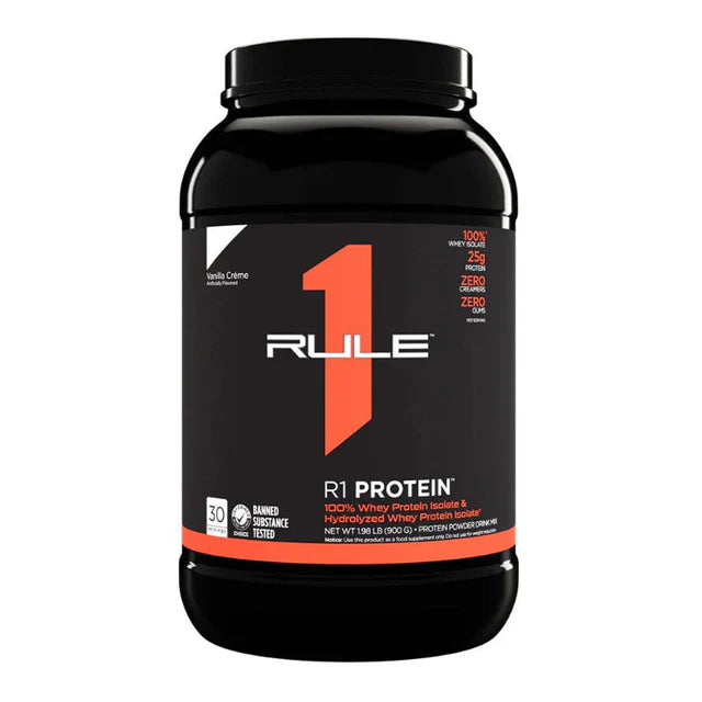 Rule 1 Protein Whey Isolate, Vanilla Cream, 30 SERV 1.98 lb (900 g) | Whey Isolate