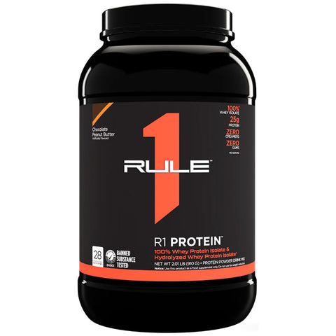 Rule 1 Protein Whey Isolate,Chocolate Peanut butter, 28 SERV 2.01 lb (910 g)