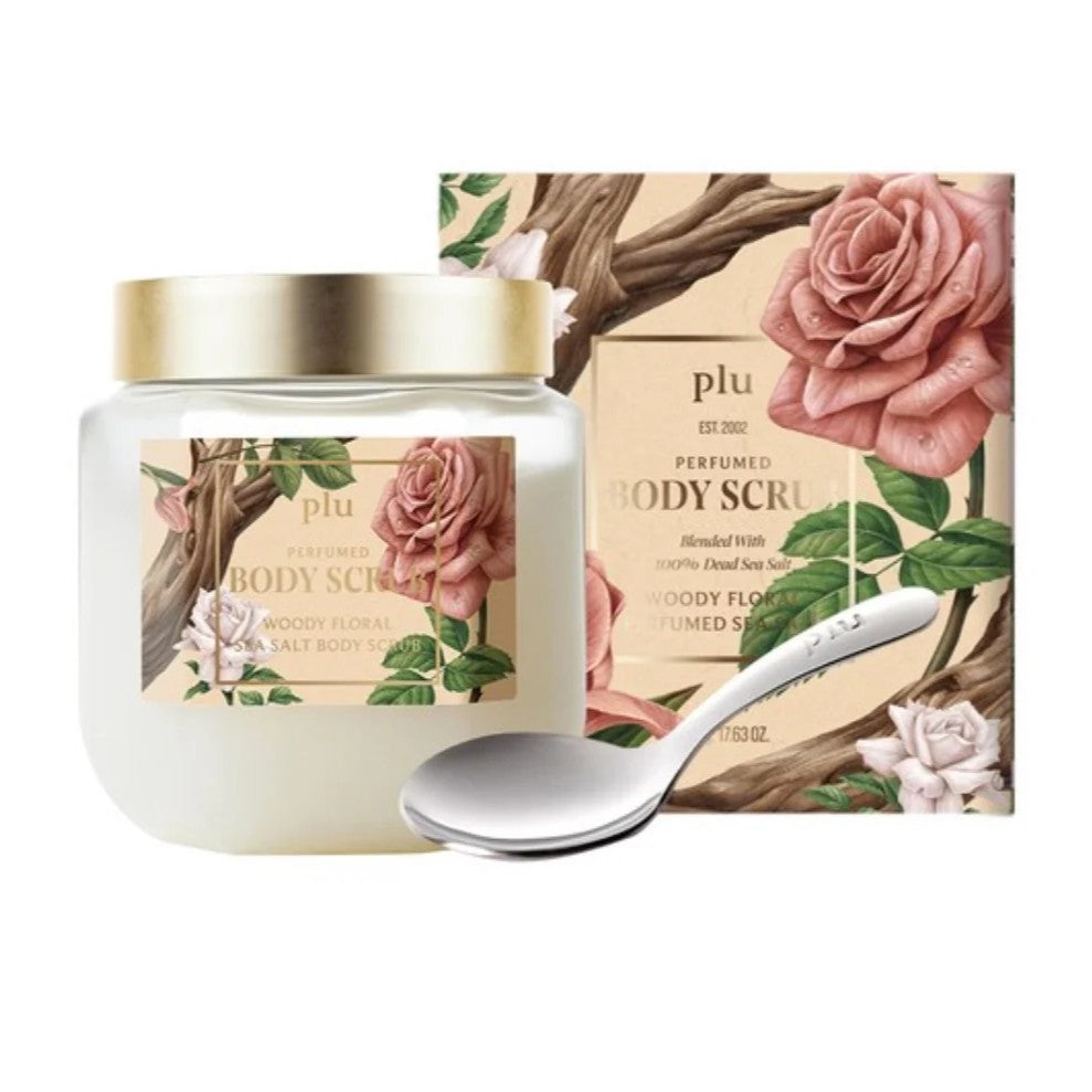 Plu Perfumed Sea Salt Body Scrub Woody Floral 500 g | Body Scrubs