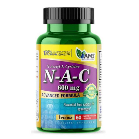 AMS N-Acetyl-L-Cysteine (NAC) 600 mg Capsules 60's