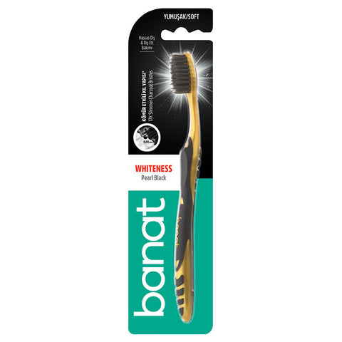 Banat Pearl Black (Charcoal) Toothbrush – Soft Whiteness