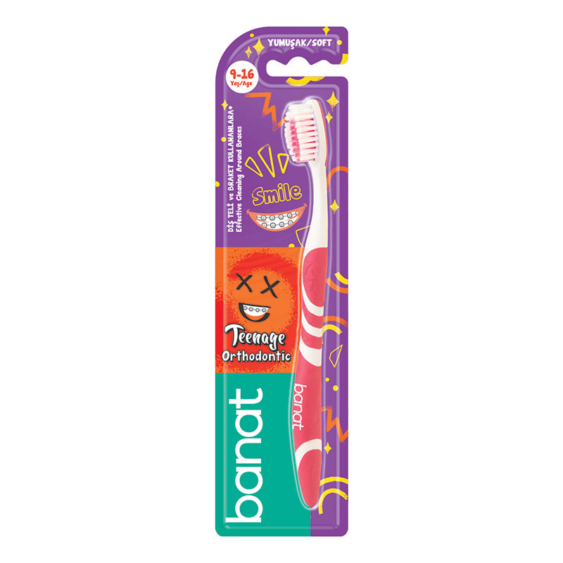 BANAT Teenage Orthodontic Toothbrush – Medium | Toothbrushes