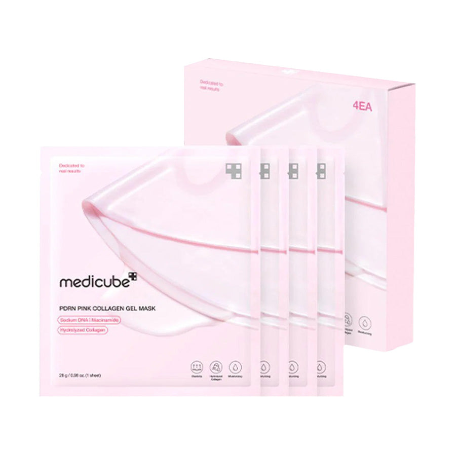 Medicube PDRN Pink Collagen Gel Mask (4ea) 28g x 4 | Anti Aging, Face Masks, Collagen, Salmon DNA Skincare
