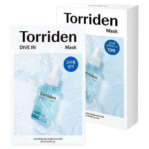 Torriden Dive-In Low Molecular Hyaluronic Acid Mask Pack 27ml x 10ea