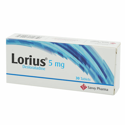 Lorius (Desloratadine) 5 mg Tablets 30's