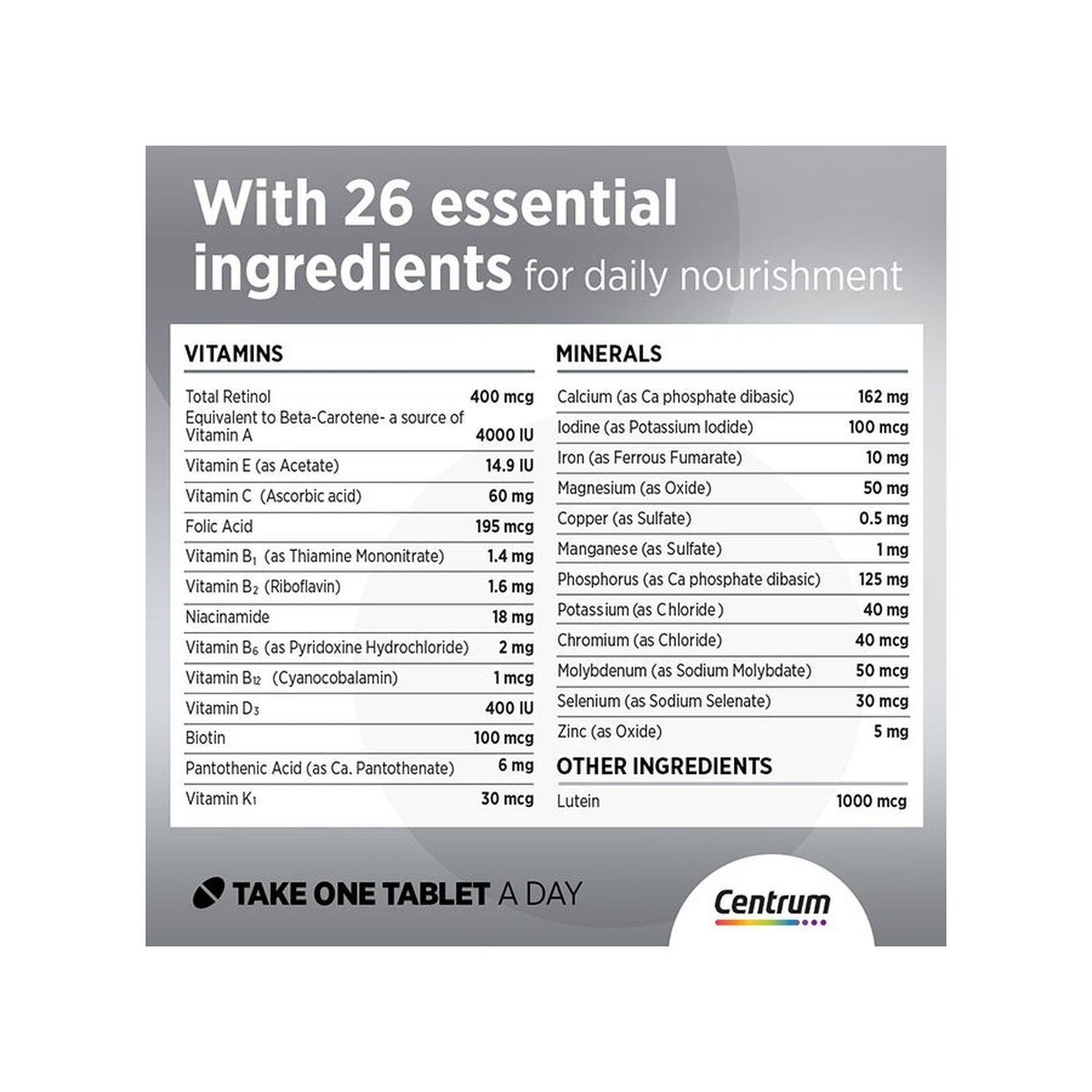 Centrum Silver Adults 50+ Tablets 30’s | Multivitamins Centrum Silver Adults 50+ Tablets 30’s | Multivitamins