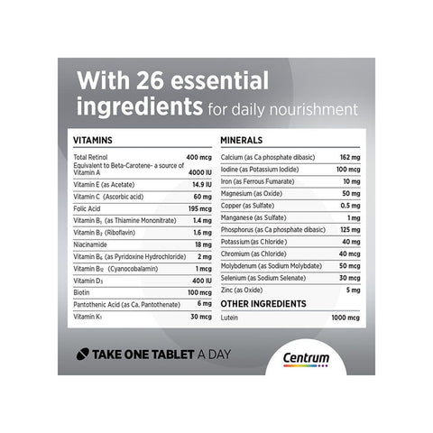 Centrum Silver Adults 50+ Tablets 30’s