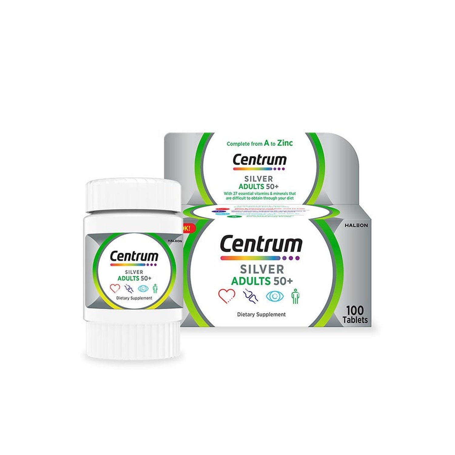 سنتروم سيلفر +50 للبالغين أقراص 100 قرص | Multivitamins سنتروم سيلفر +50 للبالغين أقراص 100 قرص | Multivitamins